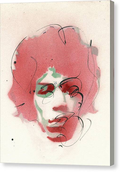 Portrait of Jimi Hendrix 2 - Canvas Print