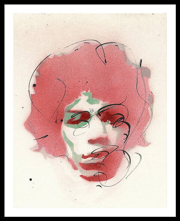 Portrait of Jimi Hendrix 2 - Framed Print