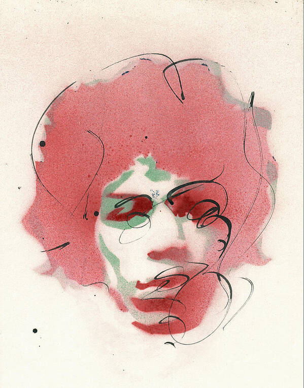 Portrait of Jimi Hendrix 2 - Art Print
