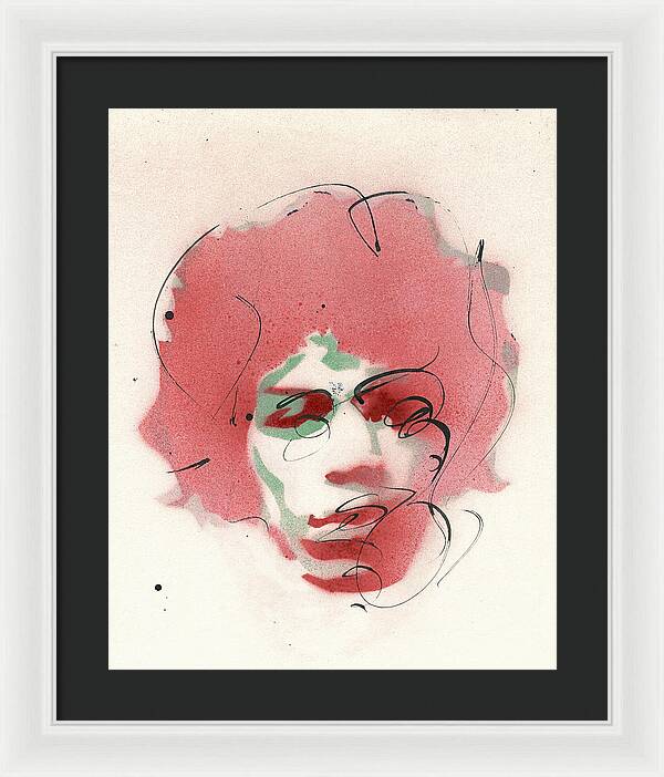 Portrait of Jimi Hendrix 2 - Framed Print