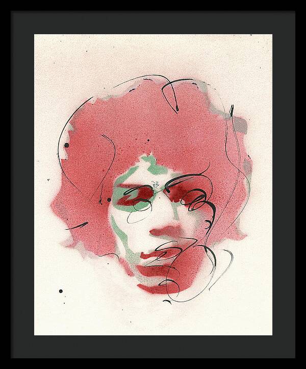 Portrait of Jimi Hendrix 2 - Framed Print