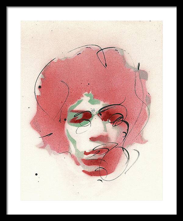 Portrait of Jimi Hendrix 2 - Framed Print