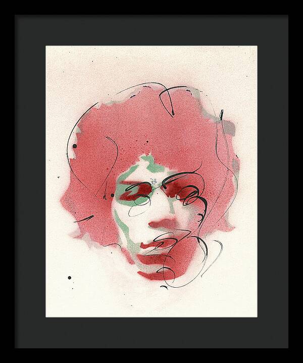 Portrait of Jimi Hendrix 2 - Framed Print