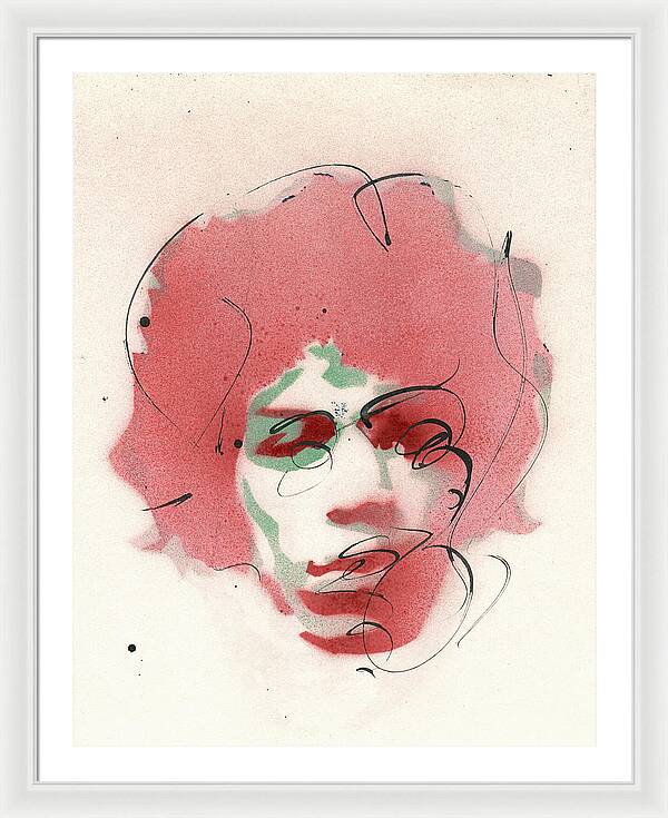 Portrait of Jimi Hendrix 2 - Framed Print