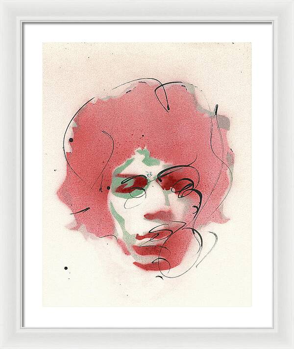 Portrait of Jimi Hendrix 2 - Framed Print