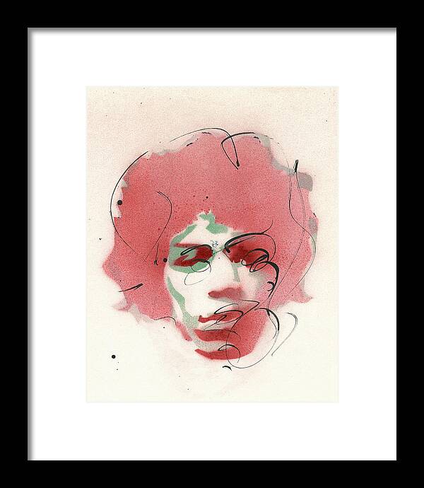 Portrait of Jimi Hendrix 2 - Framed Print