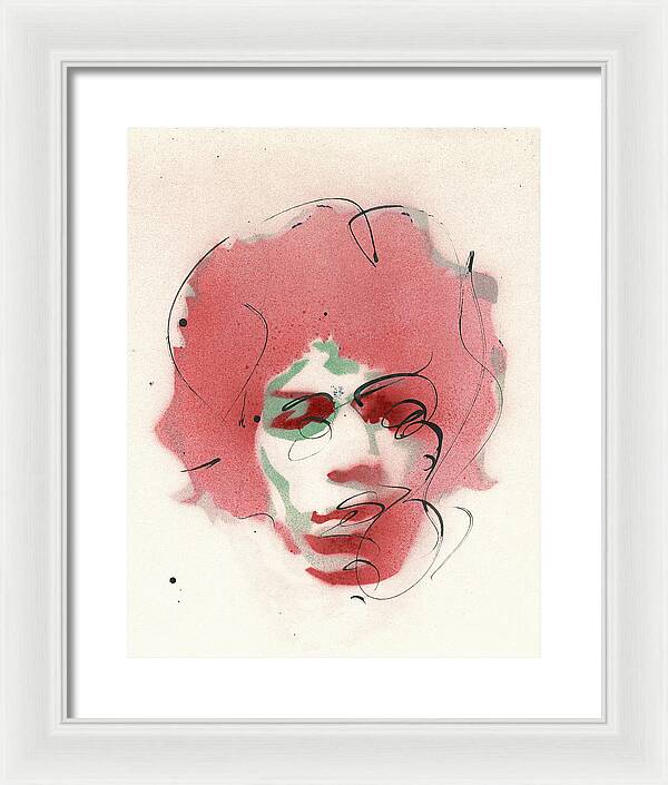 Portrait of Jimi Hendrix 2 - Framed Print