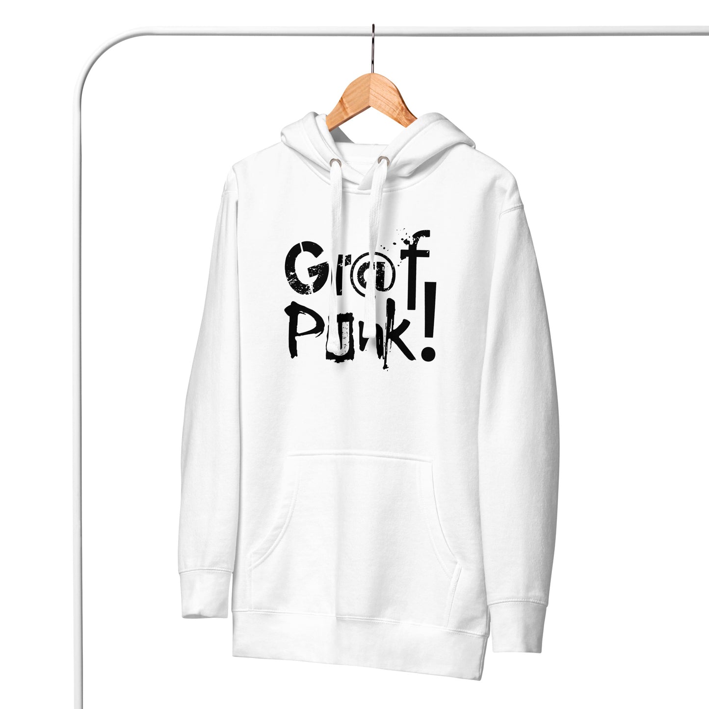 GRAFPUNK ORIGINAL BLACK LOGO HOODIE