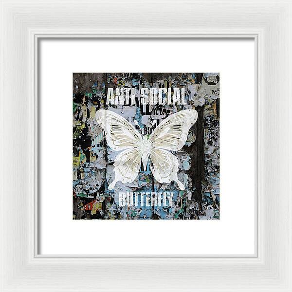 Anti-Social Butterfly 2 - Framed Print