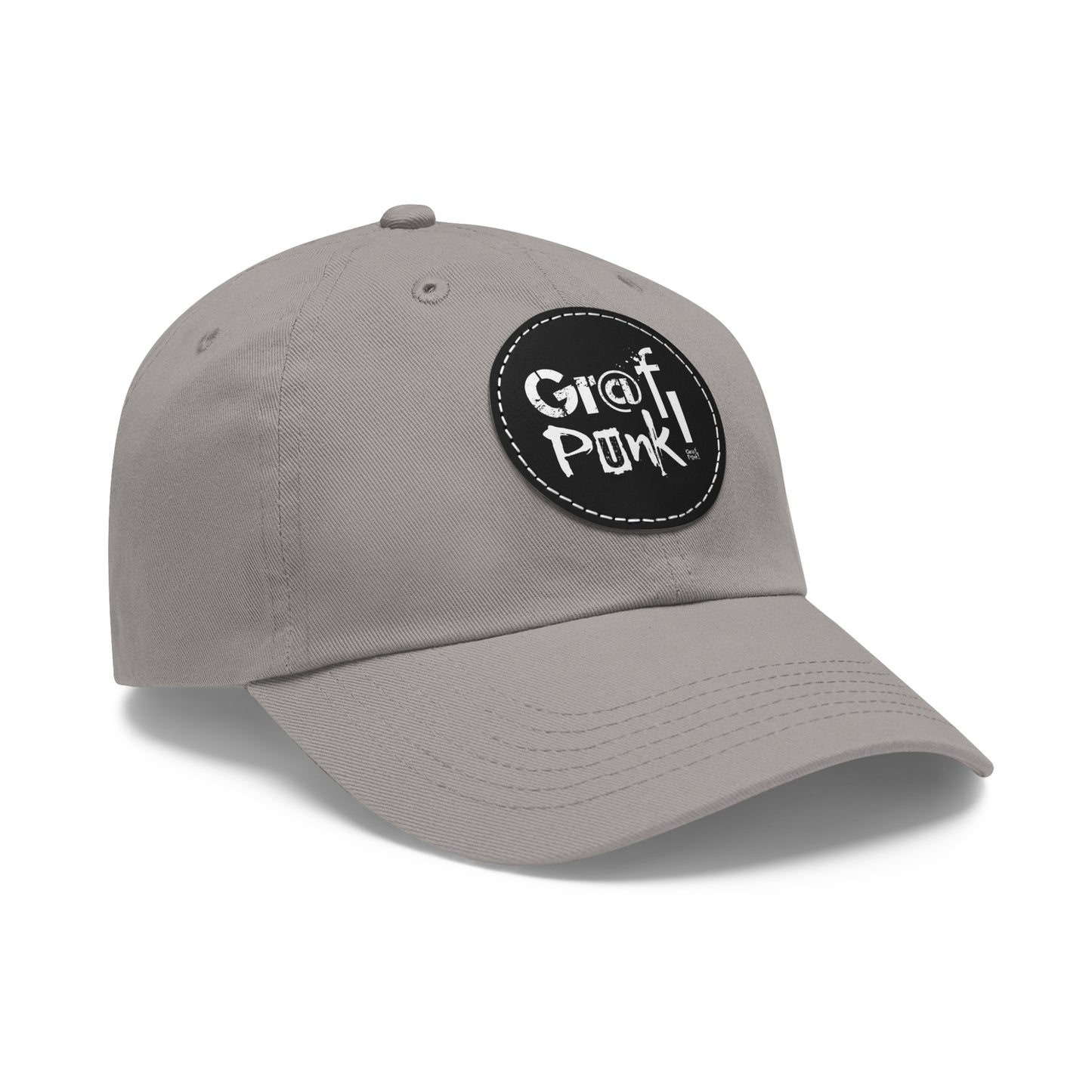 GrafPunk Logo Hat - Graffiti Art and Punk Rock Style Leather Patch Cap