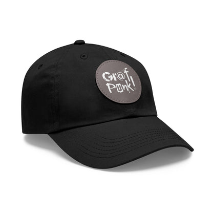 GrafPunk Logo Hat - Graffiti Art and Punk Rock Style Leather Patch Cap