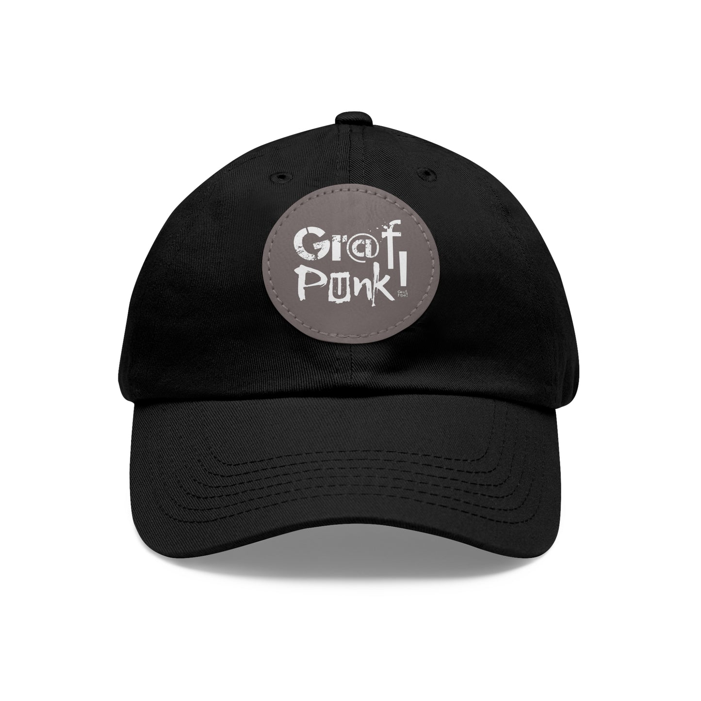 GrafPunk Logo Hat - Graffiti Art and Punk Rock Style Leather Patch Cap