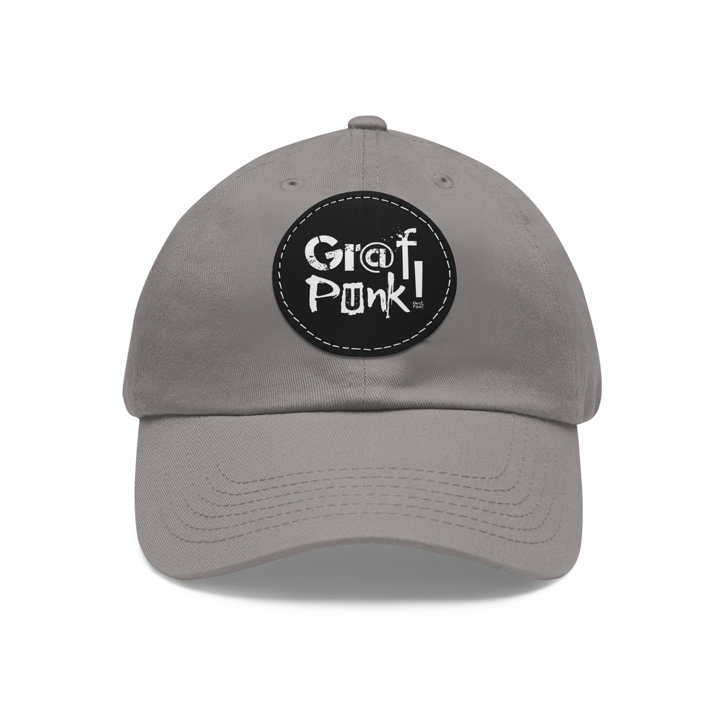 GrafPunk Logo Hat - Graffiti Art and Punk Rock Style Leather Patch Cap