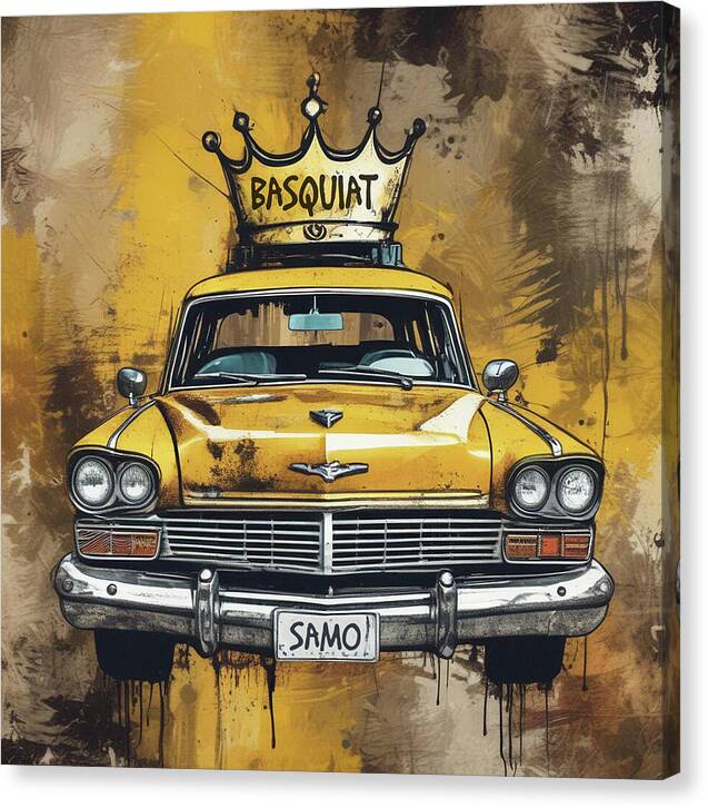 Basquiat Taxi - Canvas Print