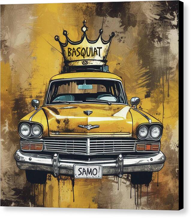 Basquiat Taxi - Canvas Print
