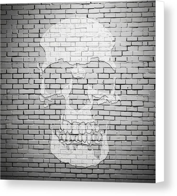 Brick Skull - Canvas Print