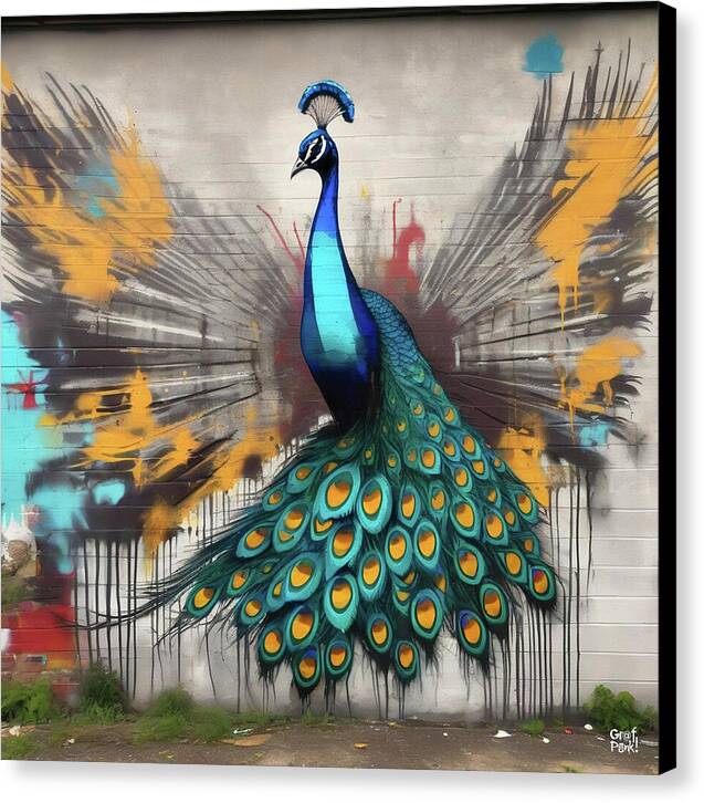 I'm a Peacock -  You Gotta Let Me Flaunt It - Canvas Print