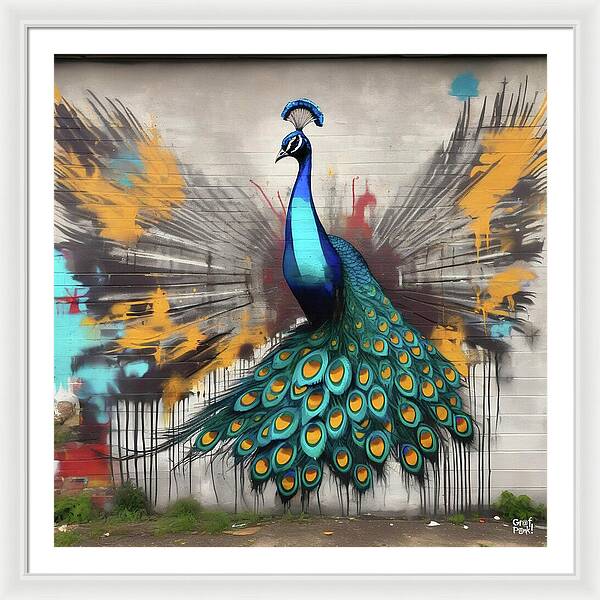 I'm a Peacock -  You Gotta Let Me Flaunt It - Framed Print