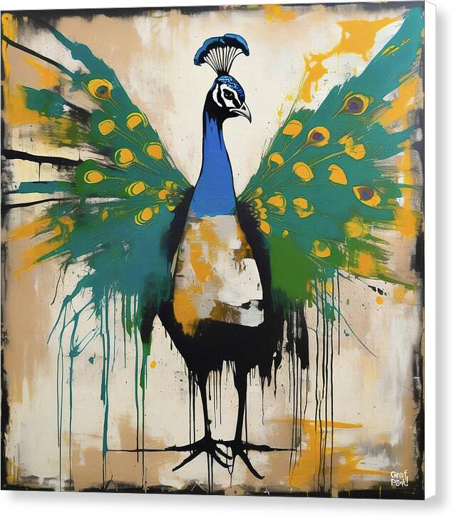 I'm a Peacock. You Gotta Let It Be - Canvas Print