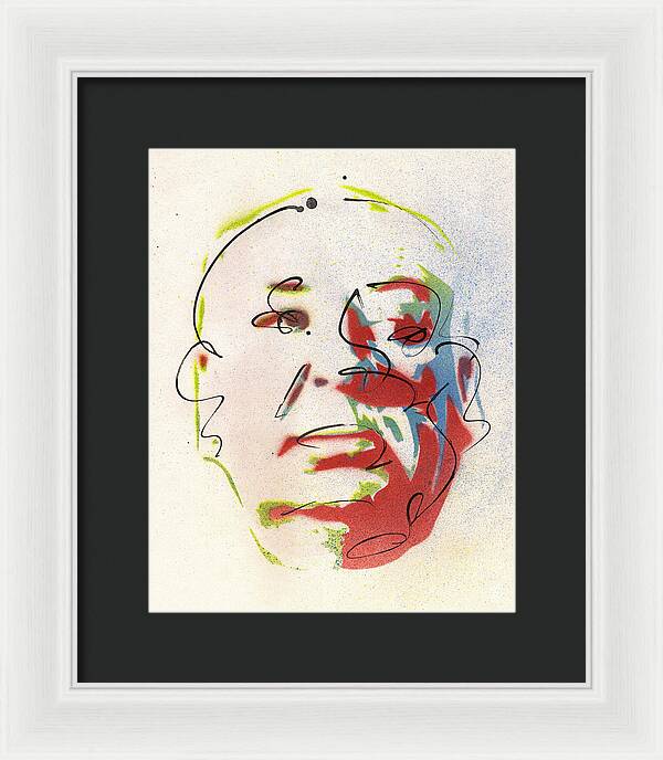 Portrait of Alfred Hitchcock - Framed Print