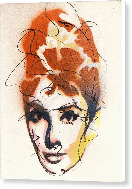 Portrait of Audrey Hepburn 4 - Canvas Print