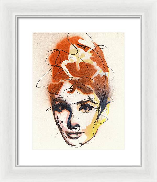 Portrait of Audrey Hepburn 4 - Framed Print