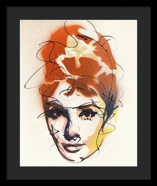 Portrait of Audrey Hepburn 4 - Framed Print