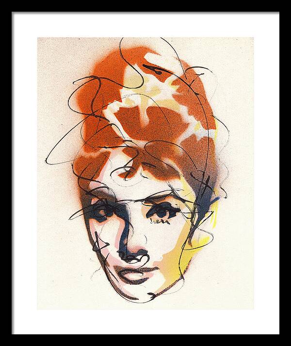 Portrait of Audrey Hepburn 4 - Framed Print