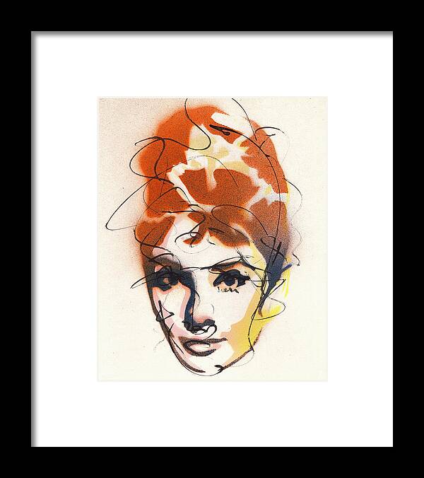 Portrait of Audrey Hepburn 4 - Framed Print