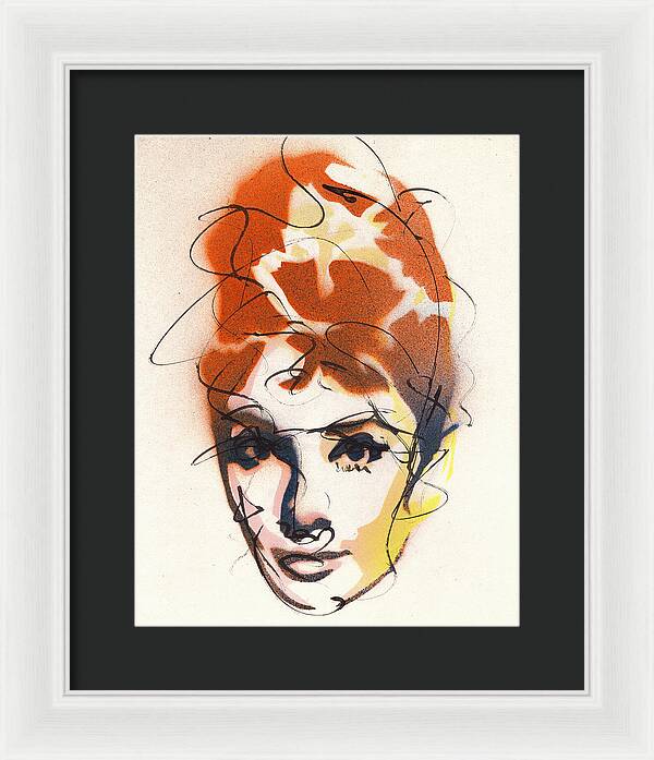 Portrait of Audrey Hepburn 4 - Framed Print