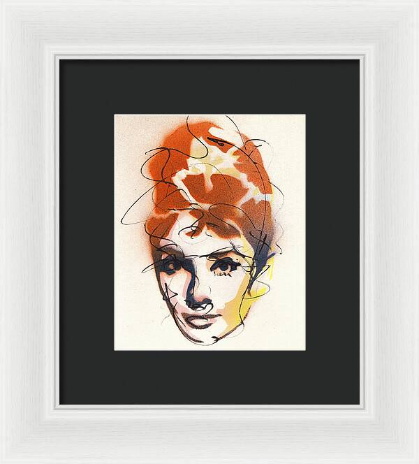 Portrait of Audrey Hepburn 4 - Framed Print