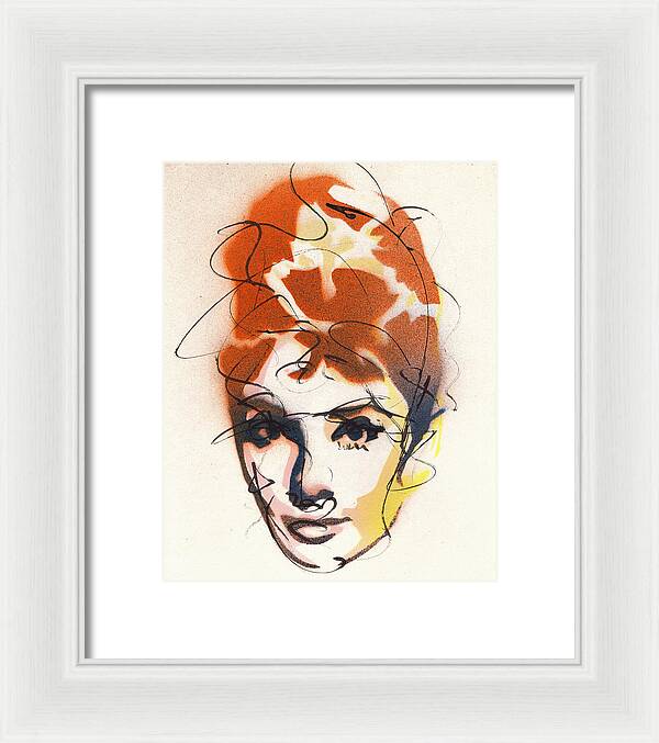 Portrait of Audrey Hepburn 4 - Framed Print