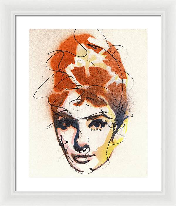 Portrait of Audrey Hepburn 4 - Framed Print