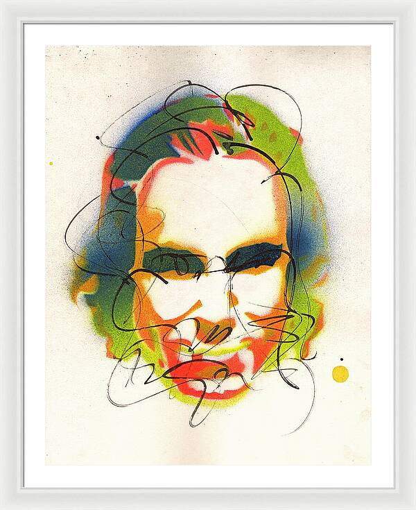 Portrait of Daniel Day Lewis - Framed Print